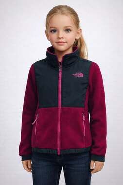 The North Face Girls Fleece Jacket Magenta Black Size M